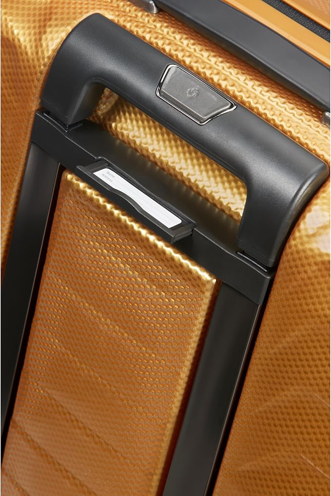 Samsonite Proxis Global Carry-On Hardside Luggage with Dual Spinner Wheels, Airline Approved - Innovative Roxkin™ Lightweight Shell With Ultimate Durability- TSA Lock, Telescopic Handle - Honey Gold