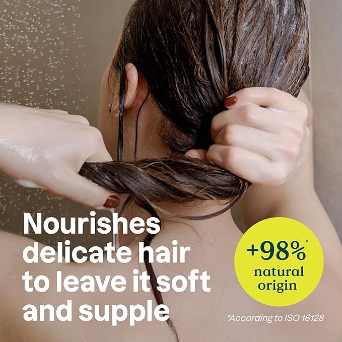 ATTITUDE Extra Gentle Hair Conditioner for Sensitive Dry Scalp, Soothing Oat, Naturally Derived Ingredients, Dermatologically Tested, Vegan Detangler, 8 Fl Oz