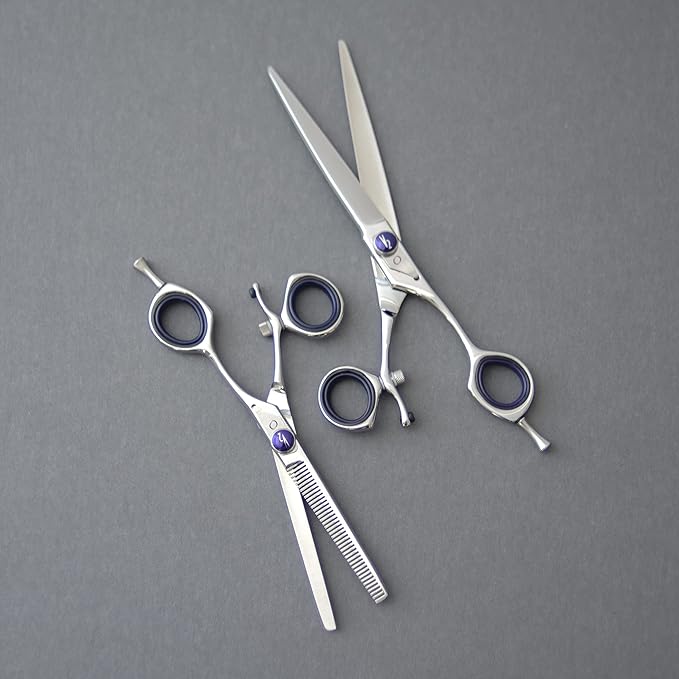 Cricket Centrix Vortex V2 Revolving Thumb 6.5" Shear Professional Stylist Hair Cutting Scissor Japanese Stainless Steel Left/Right Handed Includes A Bag with Accessories