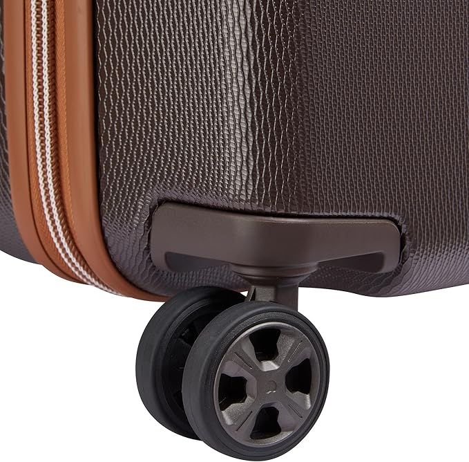 DELSEY PARIS Chatelet Air 2.0 Hardside Luggage with Spinner Wheels, Chocolate Brown, Checked-Large 28 Inch