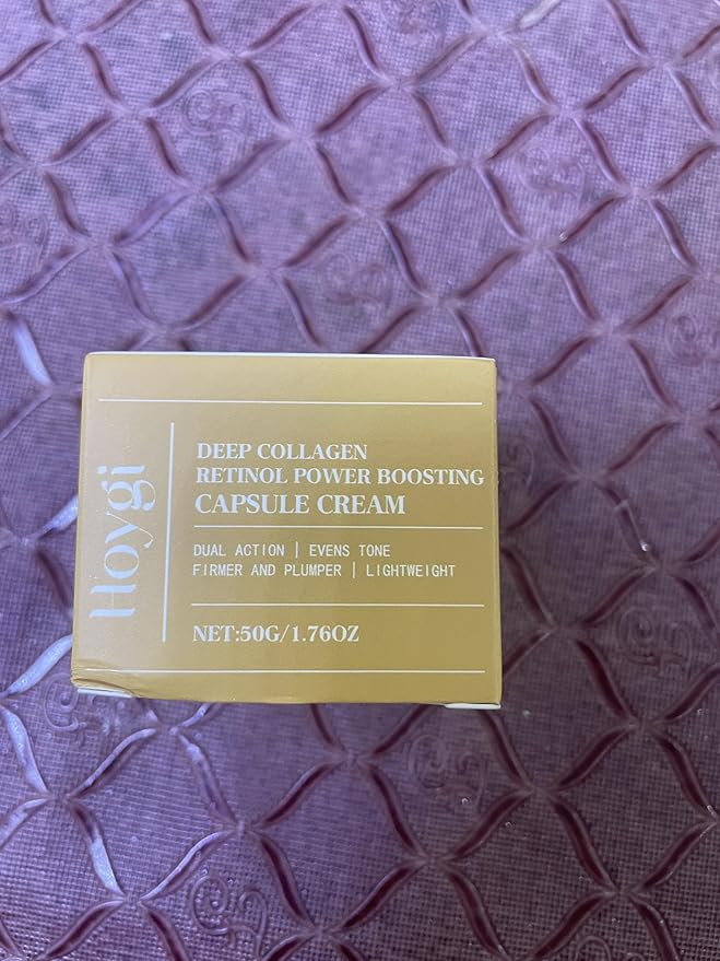 Deep Collagen Retinol Capsule Cream, Anti-Aging Cream for Wrinkles,Firming & Dry Skin White Spicules+Collagen+Retinol, Night Cream for Fine Lines, Firm-Looking & Hydrated Skin, 1.76 fl oz