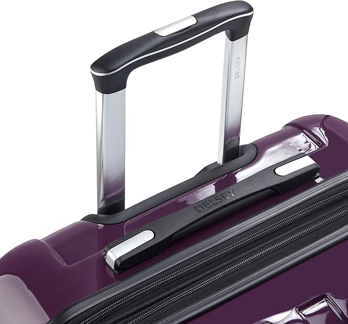 DELSEY PARIS Helium Aero Hardside Expandable Luggage with Spinner Wheels, Plum, 3-Piece Set (21/24/28)
