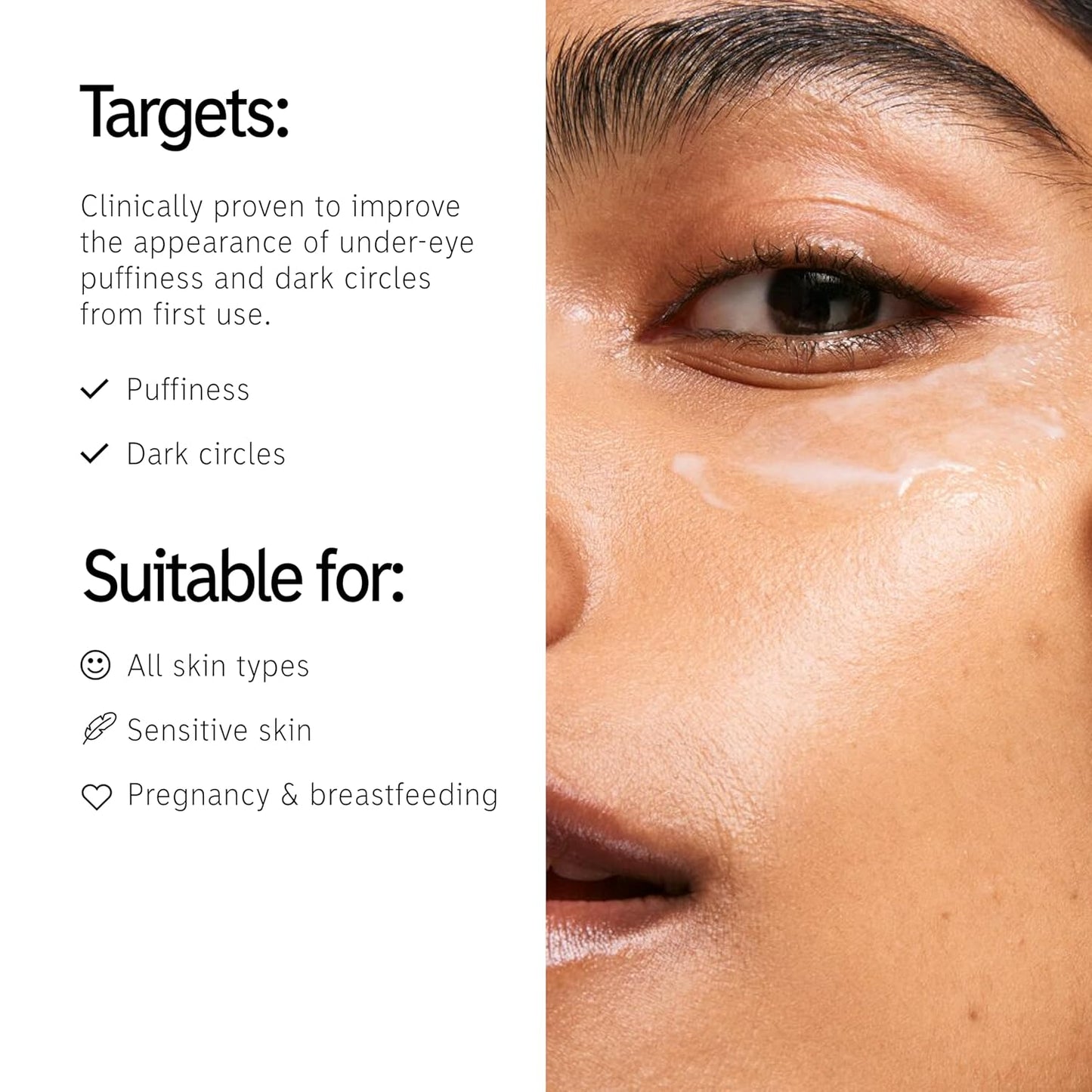 The INKEY List Caffeine Eye Cream Duo, Reduce Eye Puffiness and Dark Circle, Blur Fine Lines, 0.5 fl oz (2 Pack)