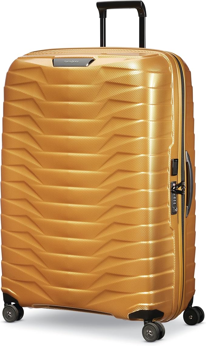 Samsonite Proxis X-Large Hardside Luggage with Dual Spinner Wheels - Innovative Roxkin™ Lightweight Shell With Ultimate Durability- Includes TSA Lock, Ergonomic Telescoping Handle - Honey Gold