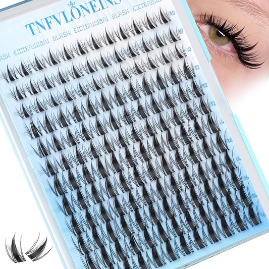 Fairy Lash Clusters Manga Eyelash Clusters Wispy Individual Lashes 10-16MM Natural Cluster Eyelash Extensions Anime Lash Extension DIY Eye Lashes Clusters C-Curly by TNFVLONEINS - Glowelle