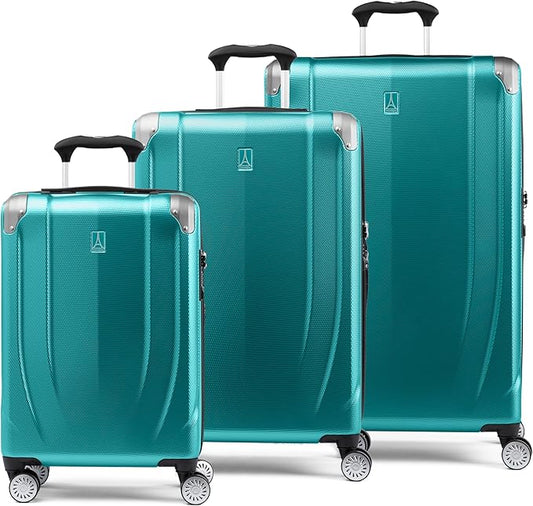 Travelpro Pathways 3 Hardside Expandable Luggage, 8 Spinner Wheels, Lightweight Hard Shell Suitcase, 3 Piece Set (21/25/28), Kayak Teal