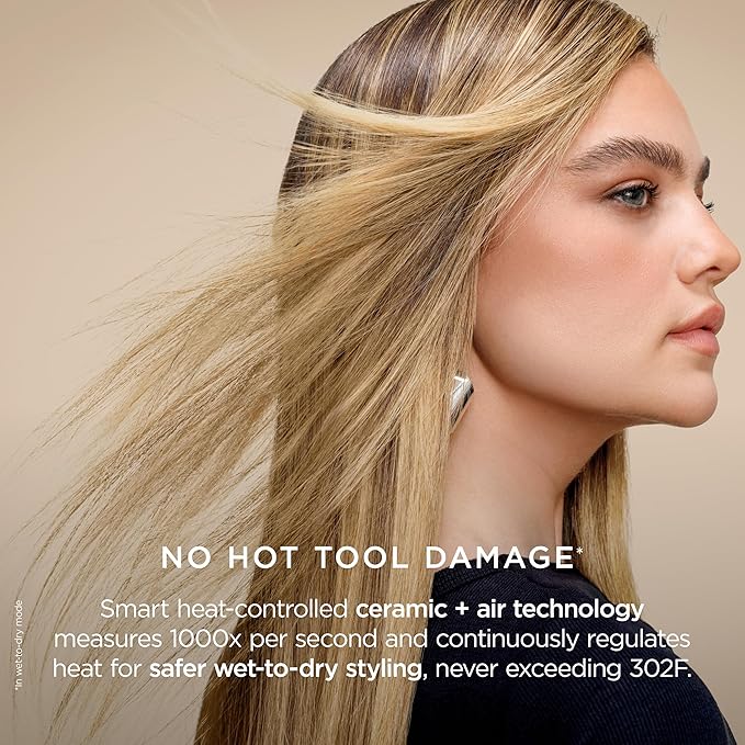 Shark Glam Hot Tool Air Styling Drying System, with Silki Straightener & Glossi Glosser, for Drying, Curling, Straightening & Glossing with Diffuser, Starlight Dream, HD6042SPL