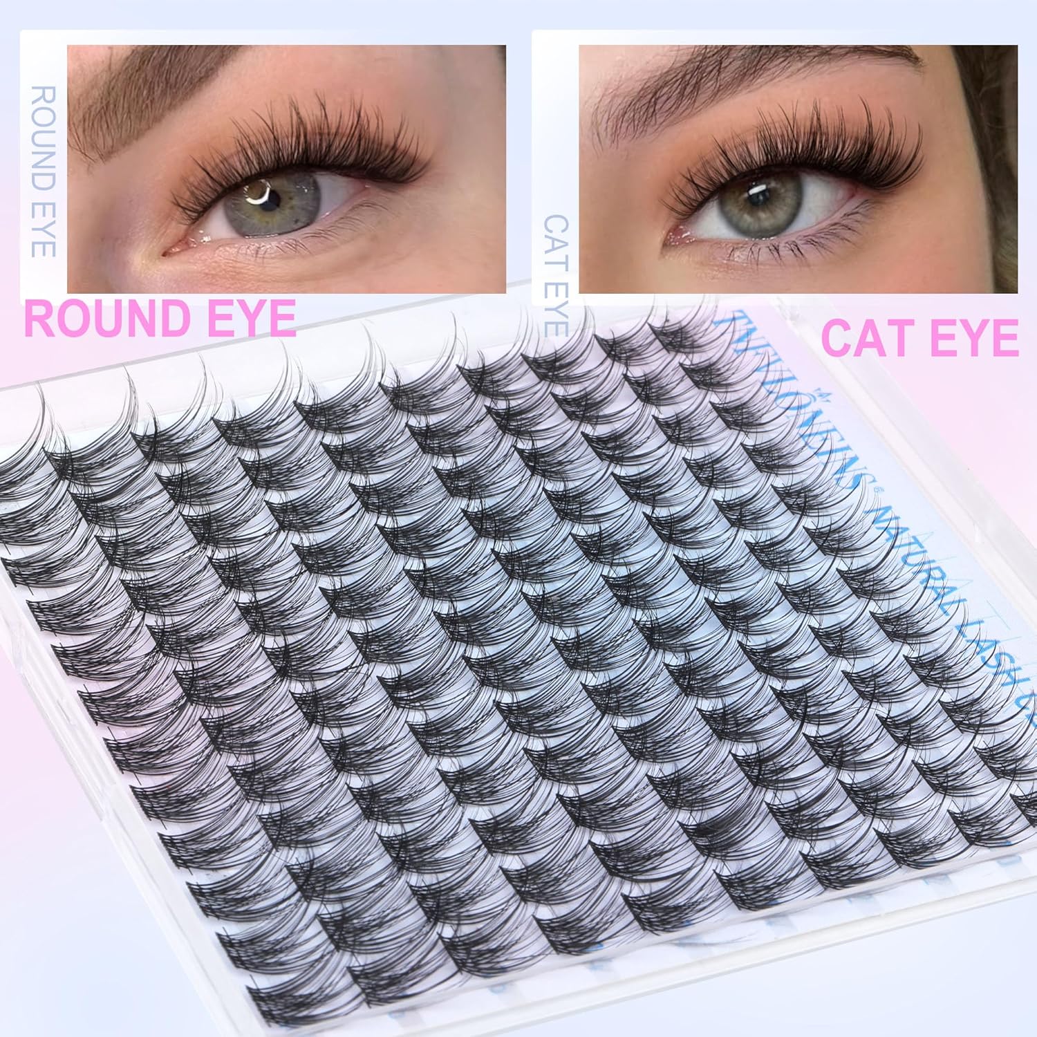 Wispy Lash Clusters Natural Eyelash Clusters 10-16MM Individual Lashes Clusters C Curl Cluster Eyelash Extensions DIY Lash Extension Soft False Eyelashes by TNFVLONEINS - Glowelle