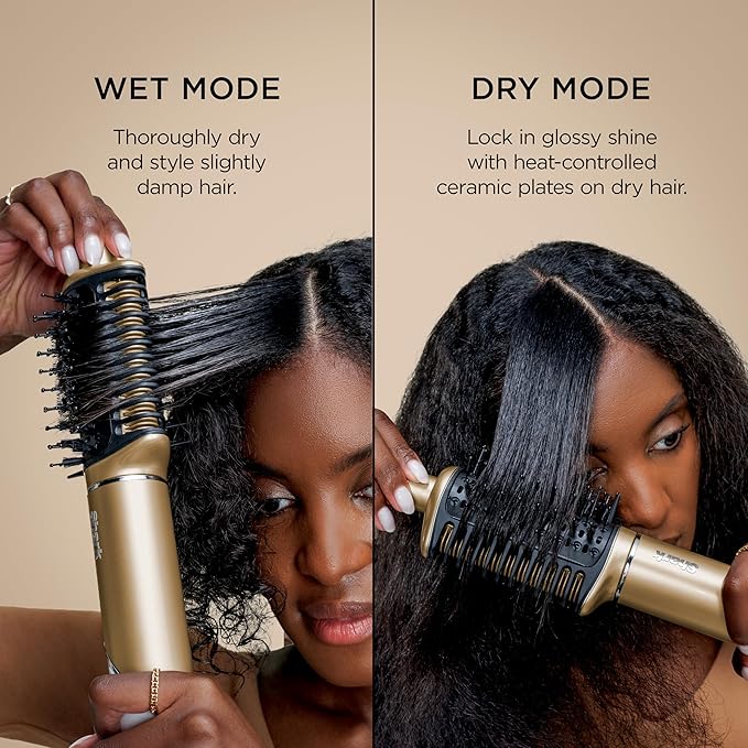 Shark Glam Ceramic & Powerful Air Styling & Drying System, with Silki Straightener & Shark Glossi Air Glosser, for Drying, Curling, Straightening & Glossing with Diffuser, HD6052S (Curly & Coily Hair)