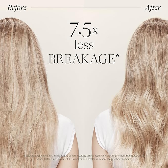 L'ANZA Healing Strength Silk Serum Strengthening Hair Treatment, Repairs Damage, UV & Heat Protection, Smooths Split Ends, Adds Glossy Shine, Anti Humidity & Frizz, Color Safe Sulfate Free (3.4 Fl Oz)