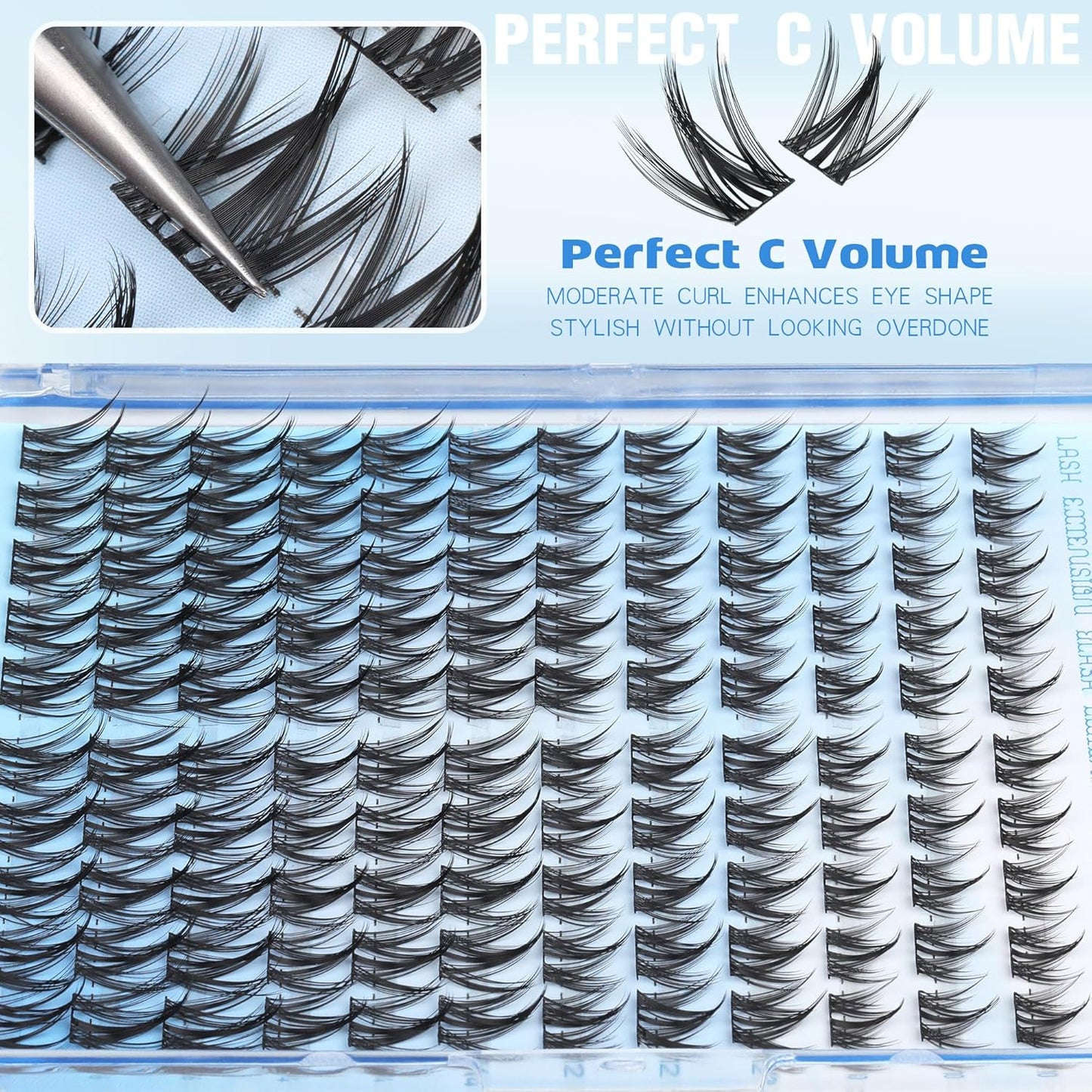 TNFVLONEINS Manga Lash Clusters Wispy Cluster Eyelash Extensions Natural Eyelash Clusters with Spikes Individual Lashes Clusters Fairy Lash Extension Anime Eye Lash Cluster Lashes - Glowelle