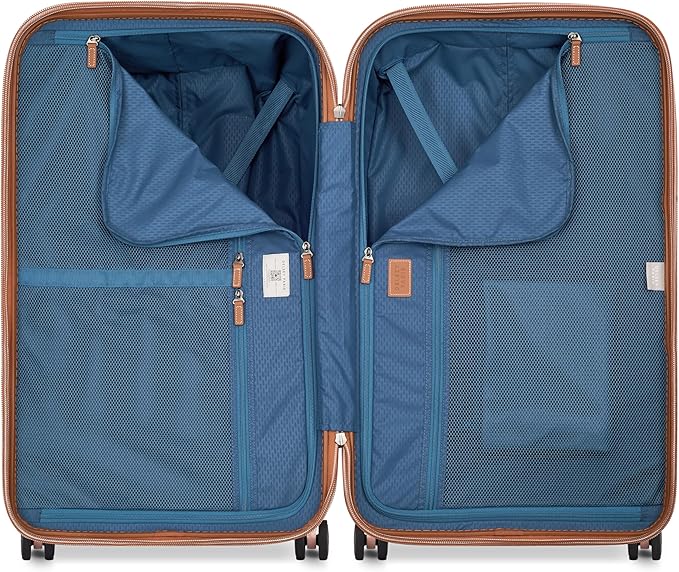 DELSEY PARIS Chatelet Air 2.0 Hardside Luggage Trunk with Spinner Wheels, Blush Pink, Checked-26 Inch Trunk