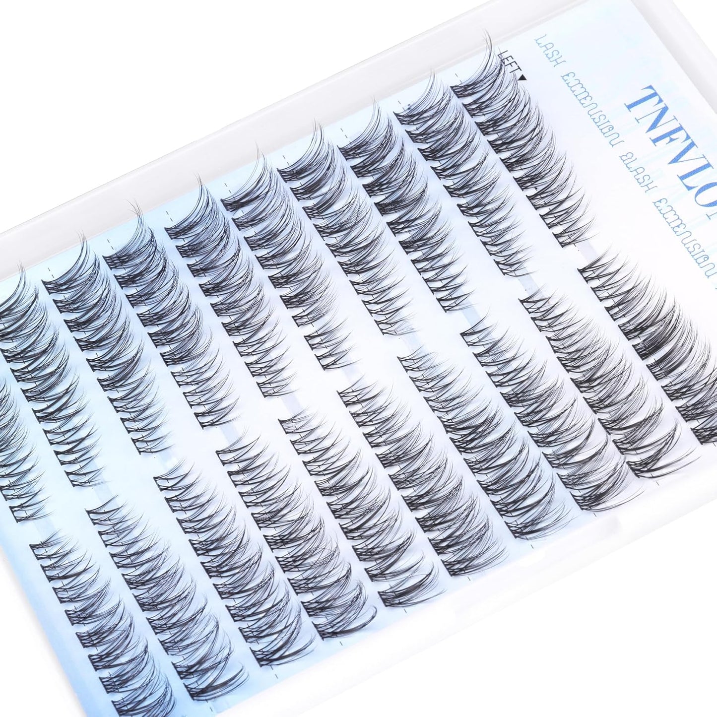Wispy Lash Extension Kit Natural Lash Clusters 180Pcs Individual Lashes Clusters Kit Natural Eyelash Extension Kit C Curl Cluster Eyelash Extensions with Bond and Seal and Tweezers by TNFVLONEINS - Glowelle