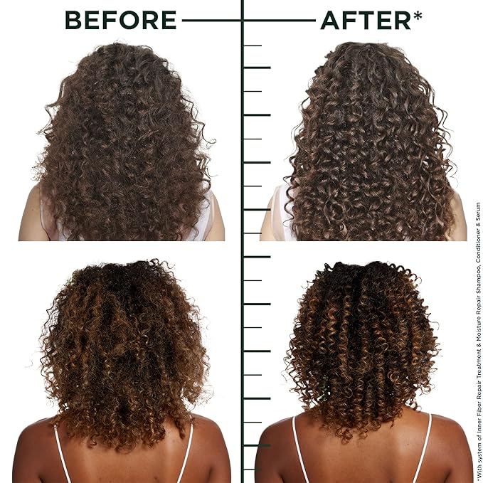 Garnier Fructis Hair Filler Moisture Repair Shampoo and Conditioner + Gel-Cream Set, Hair Care for Curly, Wavy Hair with Hyaluronic Acid, 3 Items, 1 Kit