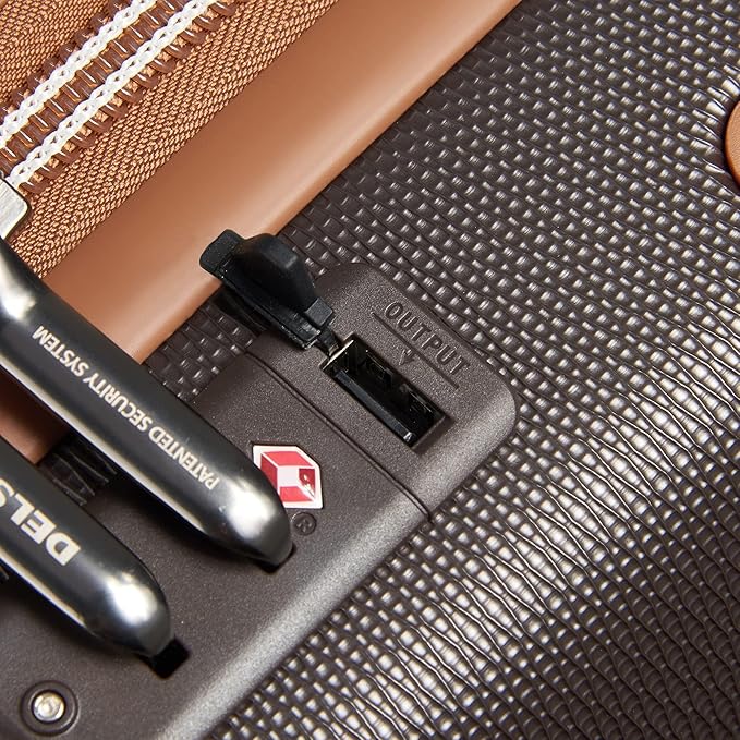 DELSEY PARIS Chatelet Air 2.0 Hardside Luggage with Spinner Wheels, Chocolate Brown, 2 Piece Set, (20/28)