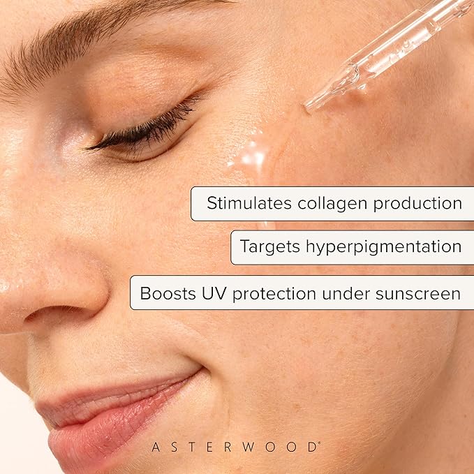 Asterwood Vitamin C Face Serum – with Hyaluronic Acid – Smoothing, Hydrating, Helps Support Healthy-Looking Skin Smoothness – Fragrance-Free – 8 Fl Oz