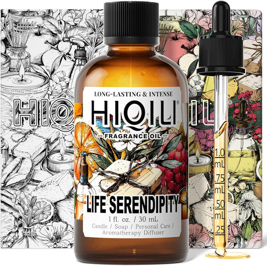 HIQILI Life Serendipity Fragrance Oil for Candle Making, Inspired by Chane. Chance, DIY Perfume, Bath Bombs, Aromatherapy, Long-Lasting Scent - 1 Fl Oz