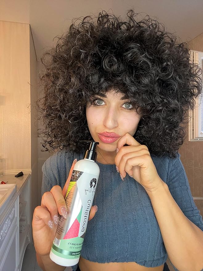 Curly Hair Strong Hold Gel – Curlstrong Styling and Defining Gel for Waves, Curls and Coils - 100% Vegan (10 oz.)