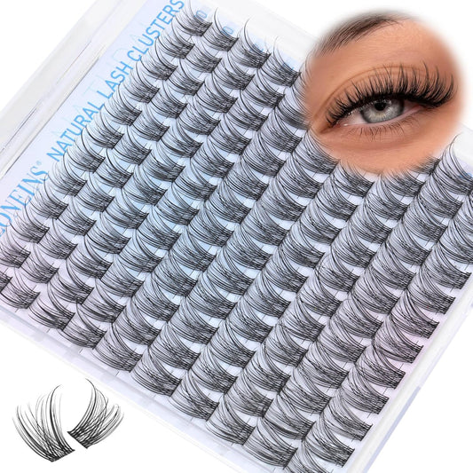 Wispy Lash Clusters Natural Eyelash Clusters 10-16MM Individual Lashes Clusters C Curl Cluster Eyelash Extensions DIY Lash Extension Soft False Eyelashes by TNFVLONEINS - Glowelle
