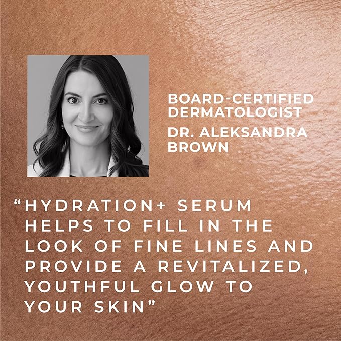 RoC Hydration+ Hyaluronic Acid Serum for Face, Hydrating, Plumping, Fragrance Free, Lightweight Formula with Collagen Proteins (1 Ounce) with Retinol Eye Cream Packette