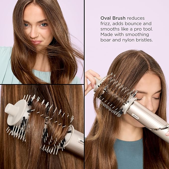 Shark FlexStyle Air Styling & Drying System, Powerful Hair Blow Dryer & Multi-Styler with Auto-Wrap Curlers, Curl-Defining Diffuser, Oval Brush, & Concentrator Attachment, Stone, HD435