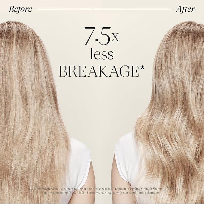 L'ANZA Healing Strength Silk Serum Strengthening Hair Treatment, Repairs Damage, UV & Heat Protection, Smooths Split Ends, Glossy Shine, Anti Humidity & Frizz, Color Safe, Sulfate Free, New Bottle