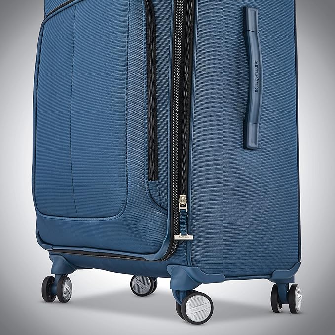 Samsonite Solyte DLX Softside Expandable Luggage with Spinner Wheels, Mediterranean Blue, 3-Piece Set (20/25/29)